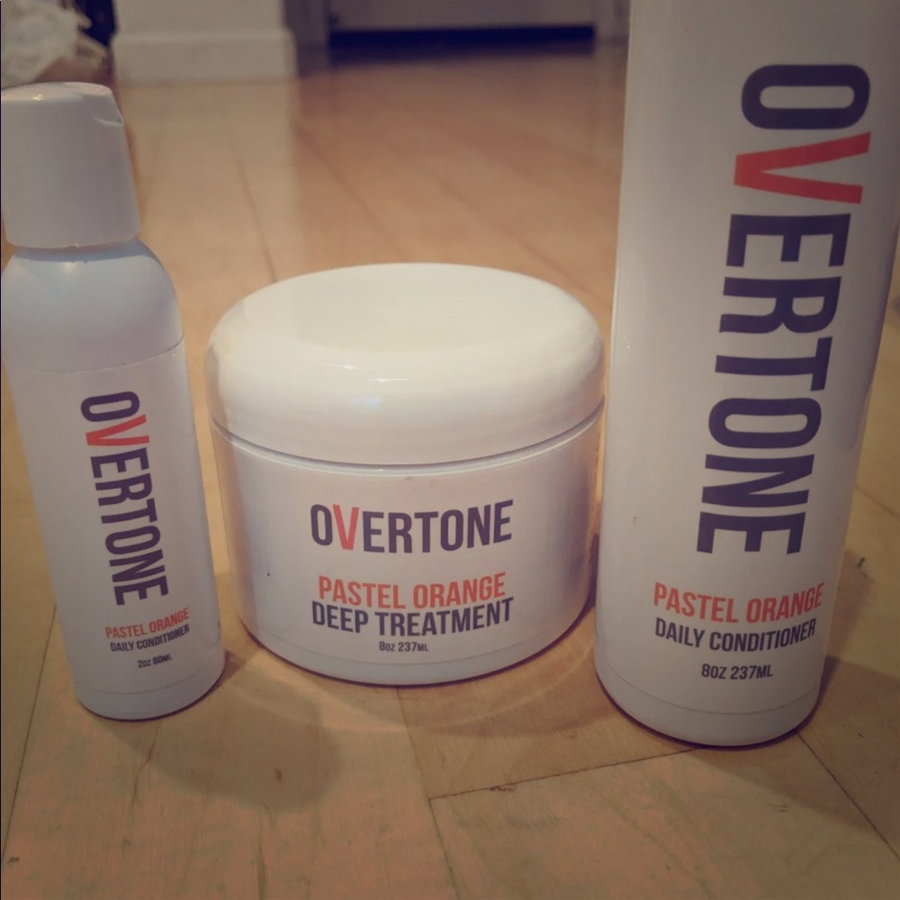 Overtone pastel Orange hair conditioner set